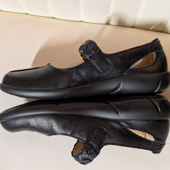 Hotter shaker Mary Jane black leather shoes US 8 Made In England - Picture 5 of 11